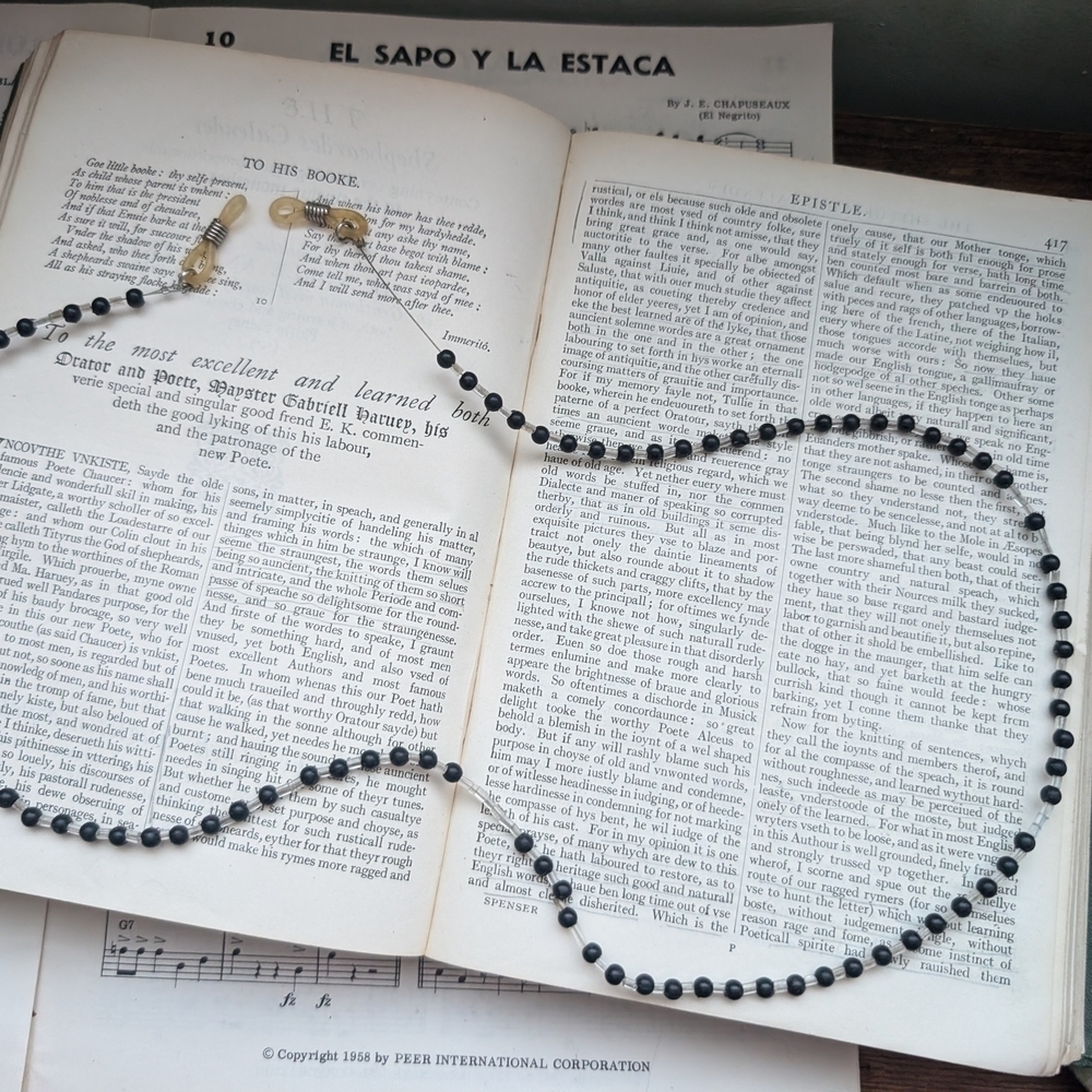 Elegant Black Beaded Necklace
